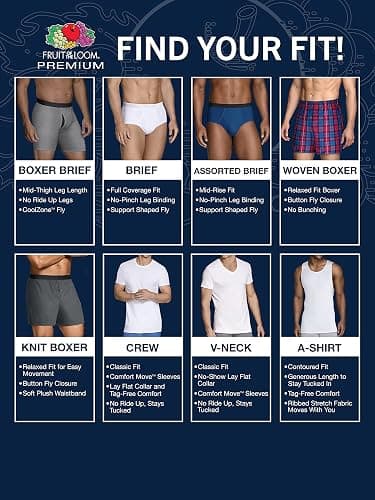 Fruit of The Loom Men’s Big & Tall Undershirt Multipacks thumbnail 7