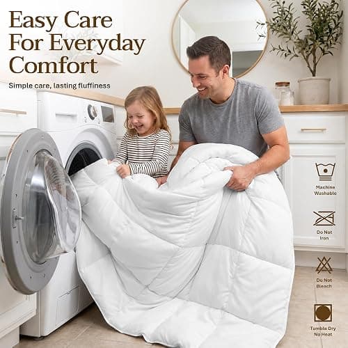 Utopia Bedding Duvet Insert, Comforters Queen Size 88 x 88 Inches, White | Cozy All Season Comforter for Kids, Boys, Girls, and Teens, Down Alternative Fill, Soft Microfiber Shell, Machine Washable thumbnail 10