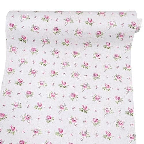 Yifasy 19.7 ft Roll Pink Rose Shelf Liner Peel and Stick Wallpaper Revamp Furniture Wall Surface Decor Paper (M-236.2x17.7 Inch) thumbnail 9