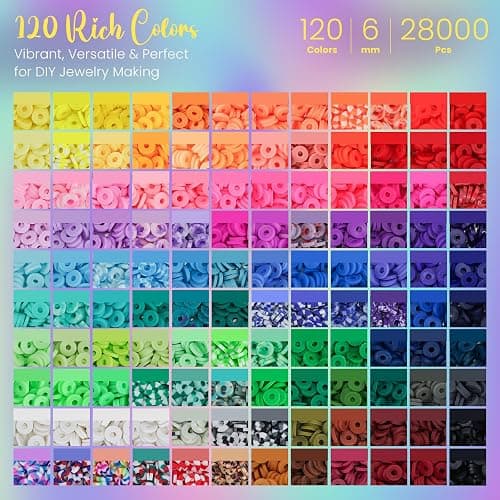 Sunlode 30,000Pcs Clay Beads Bracelets Making Kit, Beads for Bracelets 6 Boxes Bead for Jewelry Making Kit Friendship Bracelet Gifts Trendy Stuff Letter Bead Craft Adult thumbnail 6