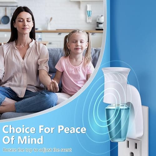 Hohean 2 Pack Wall Fragrance Plug in Compatible with Bath and Body Works WallFlower Fragrances, ETL Certified, Rotatable, Precise Scent Control Fragrance Diffuser Plug for Home, Office (White) - White - 2 thumbnail 2