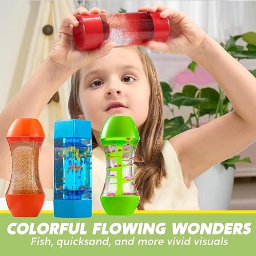 JOYIN 4-Pack Fidget Tubes for Kids, Sensory Toys for Kids with Autism thumbnail 4