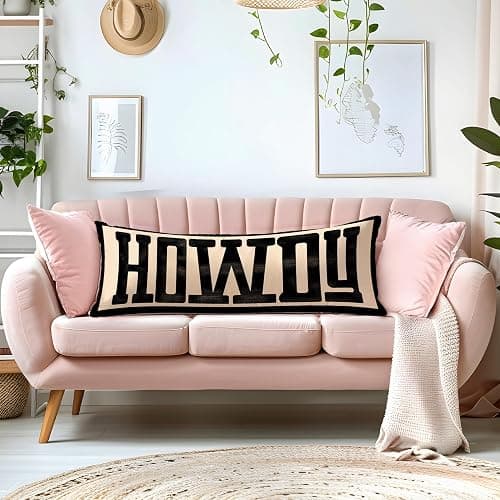 WARDOS Howdy Western 20x54 Body Pillow Cover, Western Southwestern Long Body Hug Pillow Cases for Cowgirl Cowboy Room Bedroom College Dorm Decor, Western Decor for Bed Couch Home Bedroom thumbnail 6