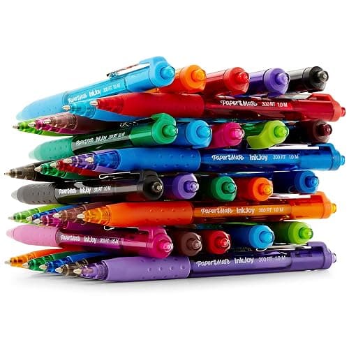 Paper Mate InkJoy 300RT Retractable Ballpoint Pens, Medium Point, Black/Red/Blue Ink, 8 Pack (1945918) thumbnail 5