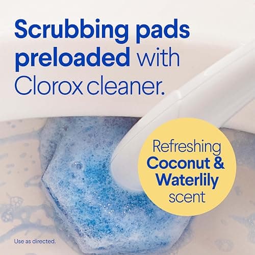 CLOROX Scentiva ToiletWand Toilet Cleaner Refills, Toilet brush, Coconut and Waterlily, 10 Count thumbnail 2