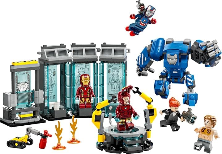 LEGO | Marvel Laboratorio di Iron Man: Sala delle Armature - Giocattolo per Fan dei Supereroi con Mech e 5 Minifigure come Aldrich Killian e Robot Dum-E - Regalo Avengers per Bambini da 8 Anni 76315 thumbnail 9