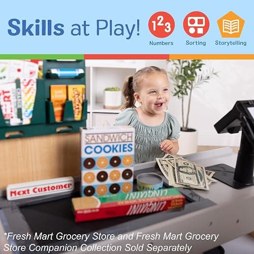 Melissa & Doug Fresh Mart Companion Set, Grocery Store Pretend Play Toys, Toy Kitchen Accessories & Play Food, Preschool Learning Toys for Girls & Boys 3+ thumbnail 6