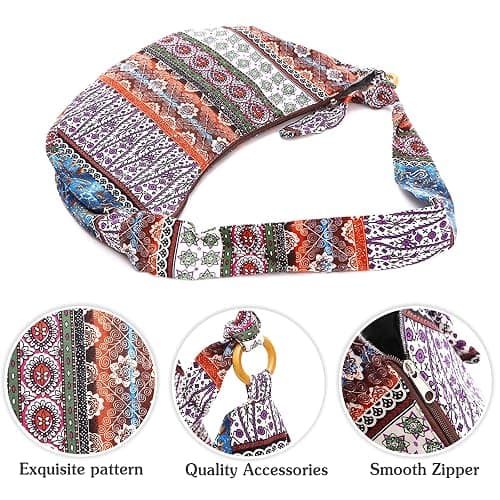PORRASSO Crossbody Bag Hippie Shoulder Bag Women Sling Bag Handmade Messenger thumbnail 4