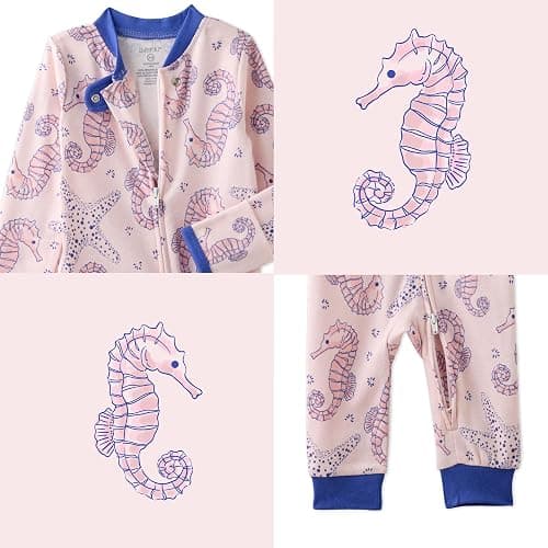 Butterblu Shadow Sleep & Play 100% Organic Cotton Footless Zip Front Sleeper Pajamas thumbnail 5