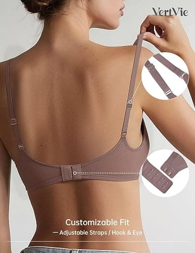 Vertvie Women's Sheer Balconette Bra Unlined Underwire Supportive Plunge Demi Bras Mesh See Through Sexy Comfort Everyday Bra thumbnail 4