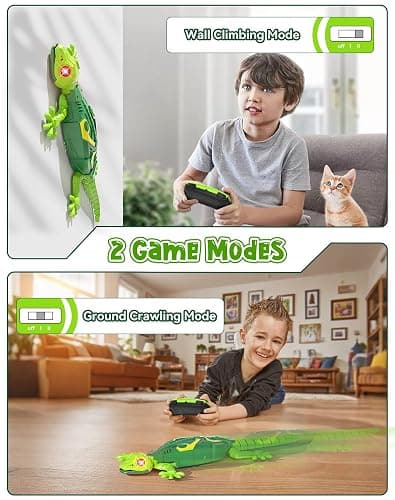 Wall Climbing Lizard,Wall Crawler Robot Gecko Remote Control,Floor Ceiling Crawling Electric Lizard Rc Car Toy,Cool Kids Toys,Easter Birthday Gifts for 3 4 5 6 7 8 9 10+ Year Old Boys Girls Teens thumbnail 2