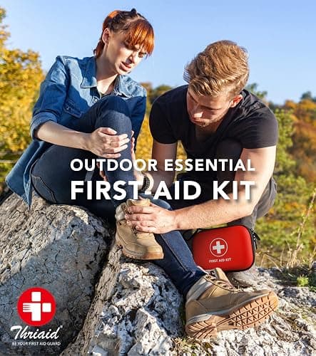 Mini First Aid Kit, 100 Pieces Water-Resistant Hard Shell Small Case - Perfect for Travel, Outdoor, Home, Office, Camping, Hiking, Car (Red) thumbnail 6