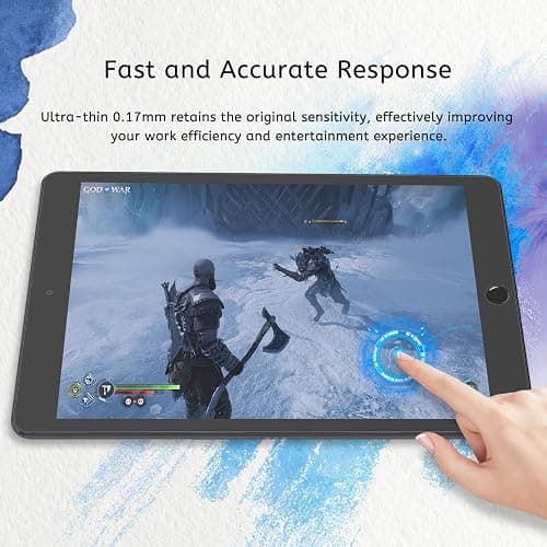 MOBDIK 2 Pack Paperfeel Screen Protector Compatible with iPad 9/8/7 (10.2 Inch, 2021/2020/2019, 9th/8th/7th Generation), Crafted for Natural Writing, Anti Glare with Easy Installation Kit thumbnail 6