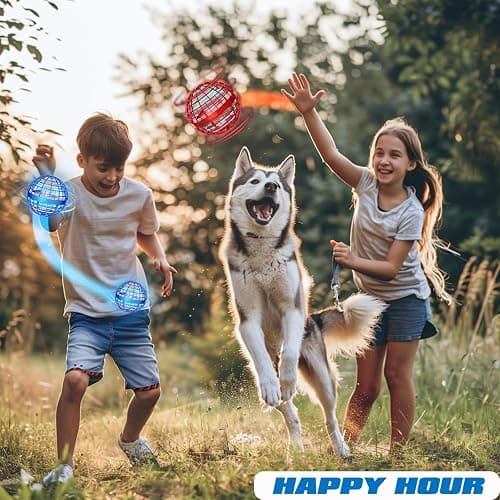 UROINT 2025 Flying Orb Ball for Kids, Magical Galaxy Hover Cosmic Space Boomerang Rotating Floating Mini Hand Drone Stocking Stuffer Xmas Toys for Girls Boys Teen Age 6 7 8 9 10+ Blue thumbnail 5