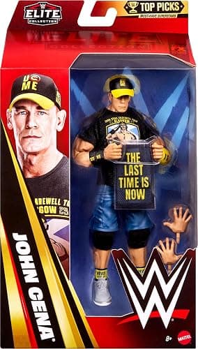 Mattel WWE Elite Collection Top Picks Action Figures & Accessories Set, 6-inch Collectible John Cena with Swappable Hands & Ring Gear​ thumbnail 3
