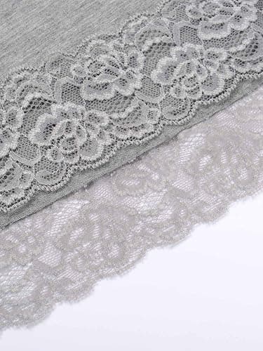 3 Pcs Women Long Camisoles Lace Tank Tops Neck Cami Adjustable Spaghetti Strap Lace Trim Tank Top for Women Wearing thumbnail 4