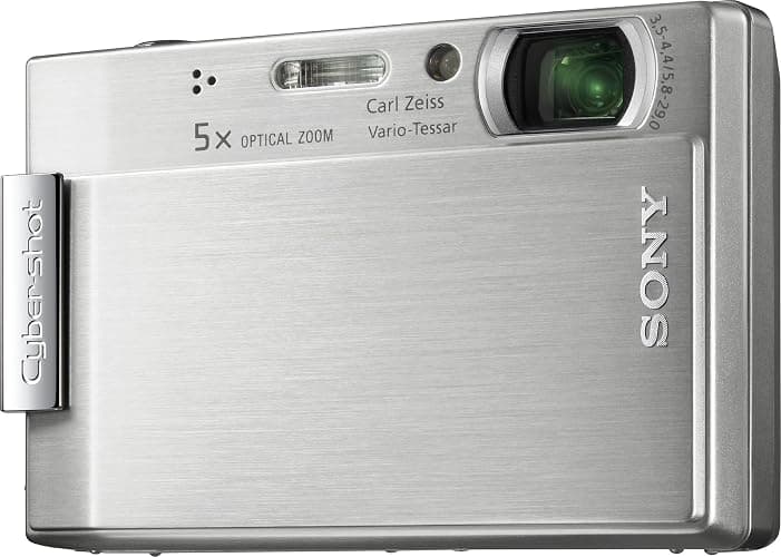 Sony Cybershot DSC-T100 8MP Digital Camera with 5x Optical Zoom and Super Steady Shot (Silver) thumbnail 4