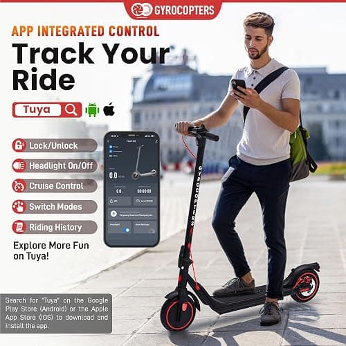 Gyrocopters Electric Scooter for Adults, Teens & Kids 8-12 | Flash Kidz/Flash 6.0/FlashX | 150/350W Speed 19/30kmph Upto 11/30km, Bright LED Light 6.5"/8.5" Foldable E Scooter UL2272 Safety Approved thumbnail 2