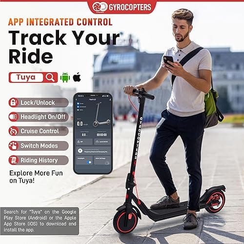 Gyrocopters Electric Scooters for Adults & Teens NextGen 2026 Flash 6.0/FlashX | Speed 30km/h Upto 30km, SMART ANTI-THEFT LOCK APP, Light, Cruise, 350W, 8.5” Lightweight Foldable Escooter, UL2272 Safe thumbnail 3