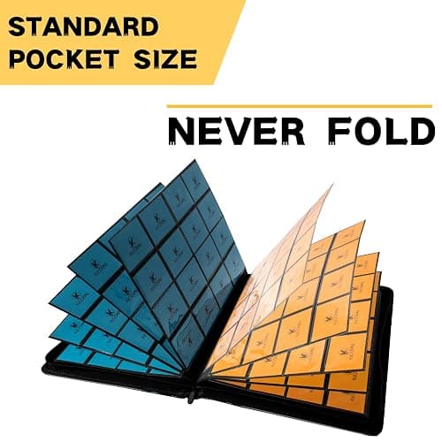 KUOOKING 1000+ Pockets Trading Card Binder, 16-Pocket Card Ablum Compatible with MTG,Sports Cards & Other Standard Size Trading Cards (Black) thumbnail 3