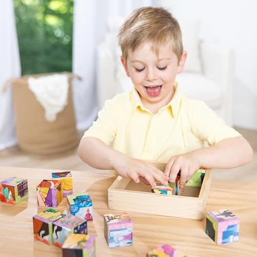 Melissa & Doug Disney Princess Wooden Toy Cube Puzzle Blocks for Boys and for Girls 3+ - FSC Certified thumbnail 8