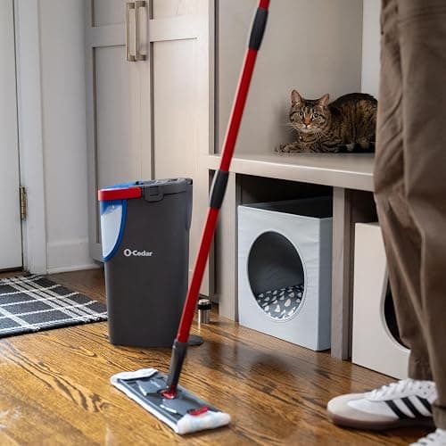 O-Cedar H2prO Flat Mop System | Quick Everyday Cleaning | Dual-Tank Fresh Water System | Machine Washable Reusable Microfiber Mop Pad | Safe on Hardwood, Tile & Vinyl Floors thumbnail 16