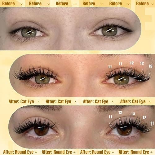 Manga Lash Clusters Wispy Eyelash Clusters Natural 180pcs Individual Lashes Spiky Lashes Clusters C Curly Cluster Eyelash Extensions 11-13mm DIY at Home Eyelashes Clusters by Ruairie thumbnail 5