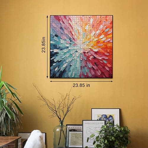 Impossible Puzzles 1000 Piece, Colorful Hard Difficult Puzzle for Adults, Gradient Rainbow Challenging Jigsaw Art Painting thumbnail 3
