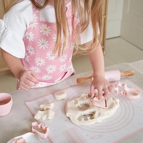 Wooden Baking Set for Kids - A Complete Set of Real Kitchen Utensils Gives Toddlers a Fun Cooking Experience - Durable Safe to Use Tools are Perfect for Gifting to Create Lasting Family Memories thumbnail 5