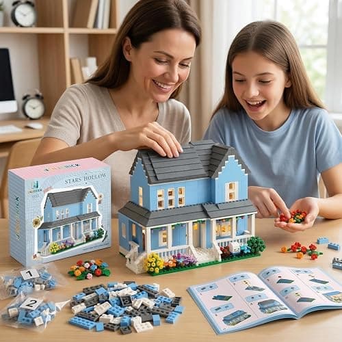 Gilmore House Building Set for Girls, Cozy Architecture Model Kit | Stars Hollow Luke’s, Meaningful Mother Daughter Gifts for Women, Teen Girls and Fans 1559 Pcs thumbnail 2