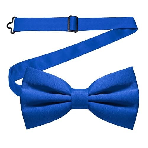 JEMYGINS Solid Color Pre-tied Bow Tie Adjustable Bowtie for Men - Image 1