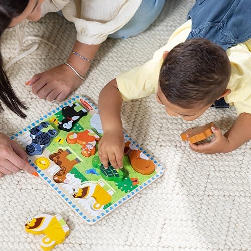 Melissa & Doug Pets Wooden Chunky Puzzle (8 pcs), Educational Screen Free Activity for Toddler, Preschoolers and Kids Ages 2+ thumbnail 8