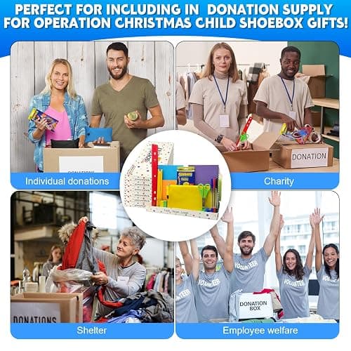 Back to School Supplies Bundle Kit for Kids Bulk Church Sunday School Supply for Classroom School Supply Box Grades K-5 Christian Charity Donation Supplies for Christmas Child Shoebox Gift (12) - 12 thumbnail 5