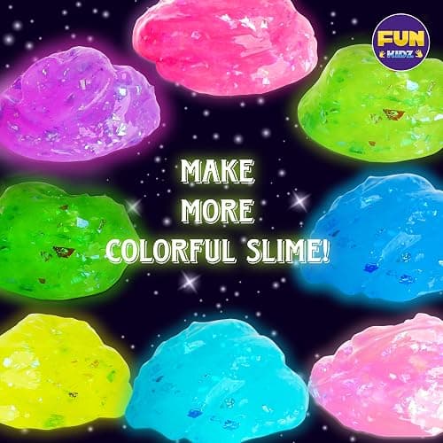 35.16 FL OZ Glow in The Dark Slime for Kids 6+, FunKidz 1040 ML Large Slime 8 Packs Neon Colors Slime Kit Green Blue Pink Yellow Gift for Boys Girls Birthday Party thumbnail 7