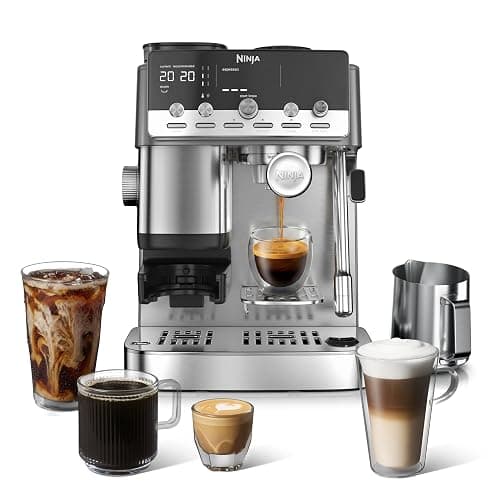 Ninja Luxe Café Mini Plus with AutoFroth, Espresso & Drip, Stainless, ES351 | Built-in Burr Grinder, Precision Scale & Hands-Free Auto Frothing, Lattes, Cappuccinos & More - Image 1