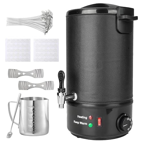 POWLAB Commercial 8L Wax Melter for Candle Making - Electric Candle Maker Machine with Easy Pour Spout, Temperature Control & Quick Melt Design - Ideal for Soap, Soy Wax, Home or Business Use - Image 1