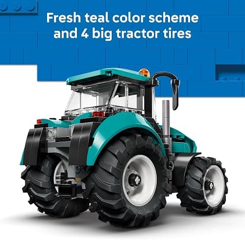 LEGO City Tractor Building Toy for Kids - Pretend Play Farm Vehicle for Boys & Girls, Ages 7+ - Tractor Toy W/Farmer Minifigure - Gift Idea for Birthdays - 60498 thumbnail 3