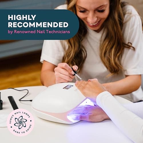 SUNUV LED UV Nail Light, UV Lamp for Gel Nails Polish with 4 Timer Settings, LCD Display Removable Base, SUN4S Pink thumbnail 8