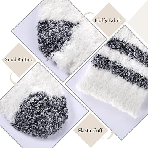 Trifabricy Fuzzy Socks for Women, Fuzzy Socks Cozy Slipper Sock for Women, Women's Winter Ultra Soft Warm Fuzzy Sleeping Sock thumbnail 4
