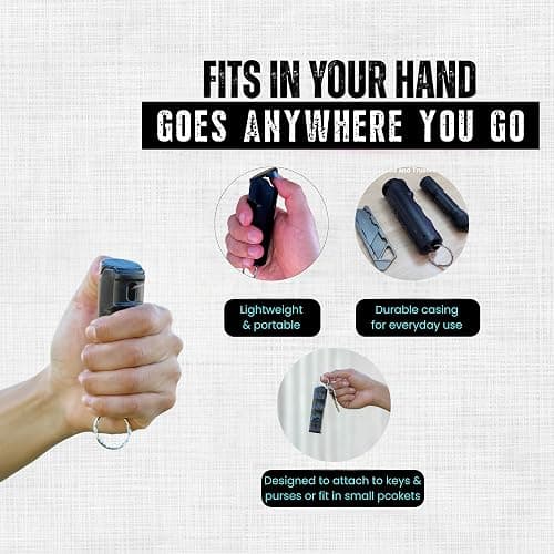 Police Magnum Keychain Pepper Spray Flip Top Safety 1 Pack 1/2oz - Maximum Heat Strength OC with Dye- Tactical Small Compact Case Holder- for Women & Men's Self Defense- Made in The USA thumbnail 3