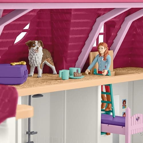 Schleich Horse Club - 179 PC Lakeside Country House and Stable Playset with Horse Figurines, Poseable Characters and Accessories - Realistic Farm Toys for Girls and Boys - Kids Ages 5+ | 42706 thumbnail 4