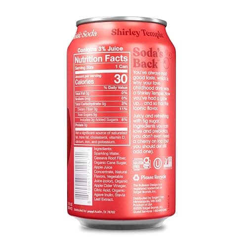 Poppi Sparkling Prebiotic Soda Beverage with Apple Cider Vinegar, Seltzer Water and Fruit Juice, Shirley Temple, 12 Fl Oz, Pack of 12 thumbnail 2