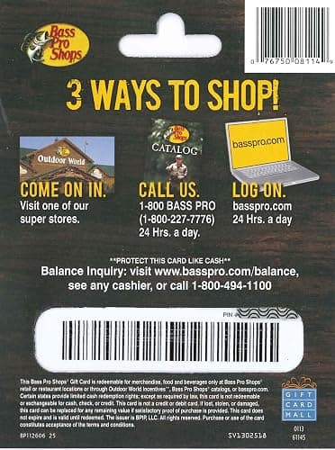 Bass Pro Shops Gift Card $25 thumbnail 3