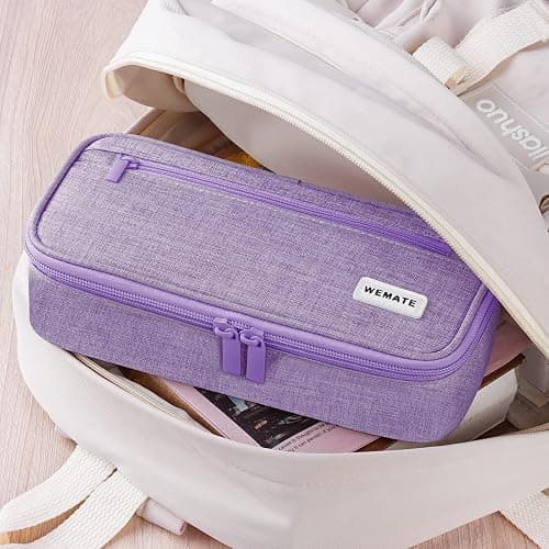 WEMATE Pencil Case, Large Storage Organizer for Stationery, Back - to - School Essential, Teacher Must - have, Big Pencil Pouch, Marker Case School Supplies for College & High School thumbnail 7