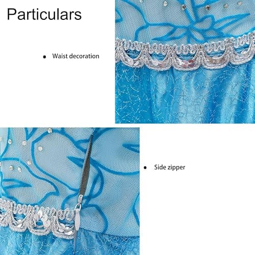 Familycrazy Princess Costume Princess Dresses for Girls Dress up Fancy Halloween Christmas for Toddler thumbnail 4
