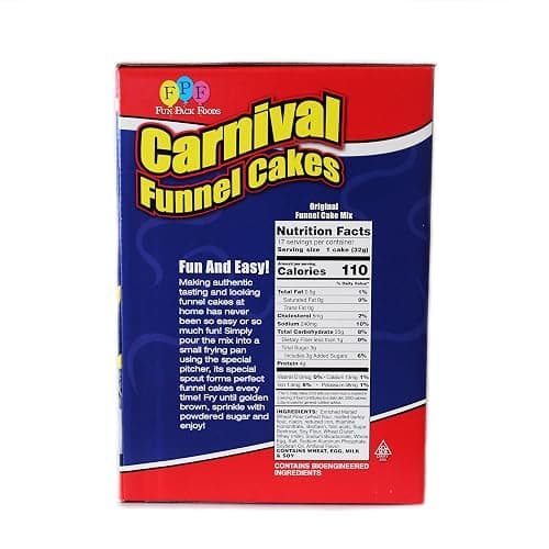 Fun Pack Foods - Carnival Funnel Cakes Deluxe Kit - Includes (2) Original Funnel Cake Mixes, Pitcher, Fry Ring & Cooking Tongs thumbnail 2