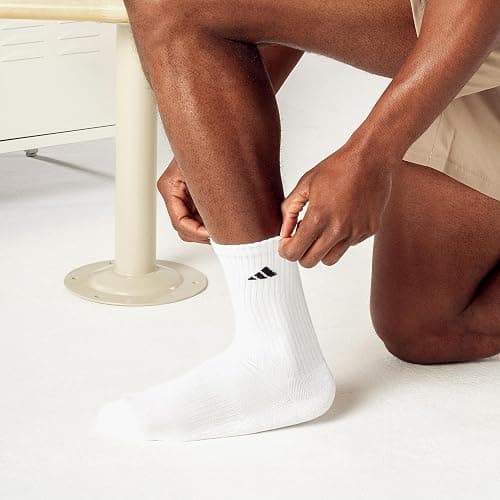 adidas Athletic Cushioned 6-Pack Crew | 6-Pack, Targeted Cushioning, Arch Support, Breathable Moisture-Wicking, Reinforced Heel & Toe, All-Day Comfort thumbnail 3