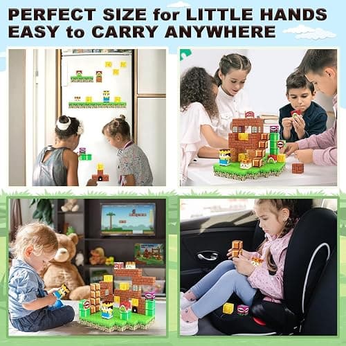 108PCS Magnetic Blocks Building Toys - 1'' Magnet Building Blocks Build Mine Magnet World Game Adventure Set Cubes Boys Girls Toys Ages 3-5 4-6 5-7 6-8 Kids Gifts for 3-12 Years Old School Supplies thumbnail 8