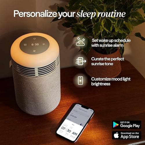 BLUEAIR Air Purifier & Sunrise Alarm Clock for Bedroom, Nursery – HEPA, HEPASilent™, Wake-Up Light, White Noise & Soothing Sounds for Natural Sleep, USB-C, Mini Restful thumbnail 7