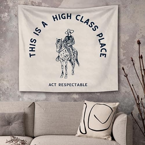 Foritho Cowboy Western Tapestry, Vintage Western Rodeo Cowboy Tapestry Wall Hanging, Funny Country Southwestern Wall Tapestries for Bedroom Living Room Home Office Decor, 50x60 Inch thumbnail 5
